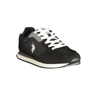 Black Polyurethane Men's Sneaker