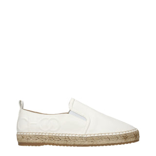 White Leather Espadrilles