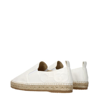 White Leather Espadrilles