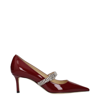Zapatos de tacón alto de cuero rojo