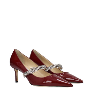 Zapatos de tacón alto de cuero rojo