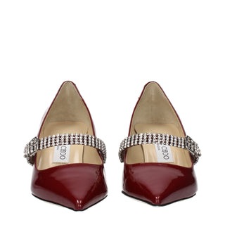 Zapatos de tacón alto de cuero rojo