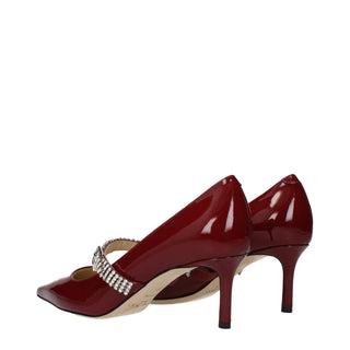 Zapatos de tacón alto de cuero rojo