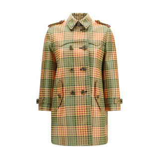 Multicolor Polyester Trench Coat