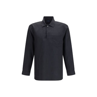 Black Linen Dress Shirt