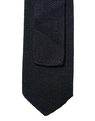Dark Blue Solid 100% Silk Adjustable Men Necktie Tie