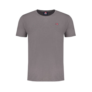 Camiseta gris de algodón para hombre