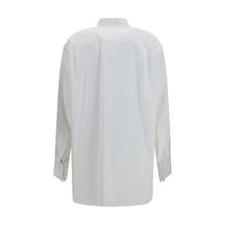 Camisa de vestir blanca de algodón