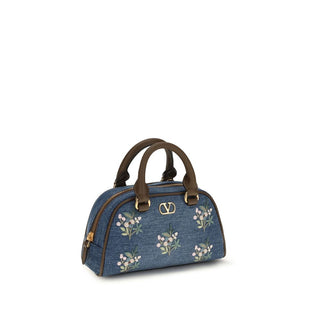 Blue Cotton Handbag