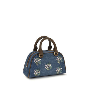 Blue Cotton Handbag