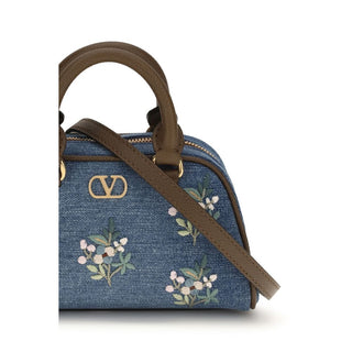 Blue Cotton Handbag
