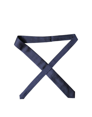 Navy Blue Solid 100% Silk Adjustable Men Necktie Tie