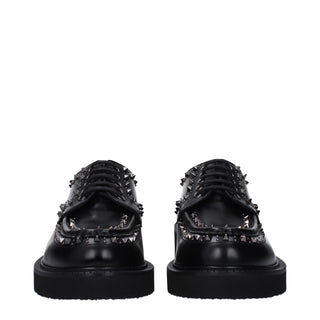 Black Leather Oxfords And Derbies
