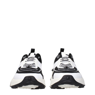 Black Fabric Athletic Sneakers