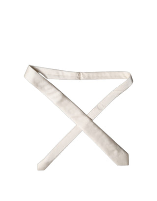 Off White DG Embroidery Silk Adjustable Men Necktie Tie