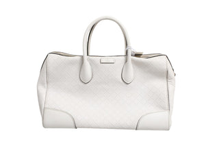 Bolso Boston de cuero con diamantes medianos