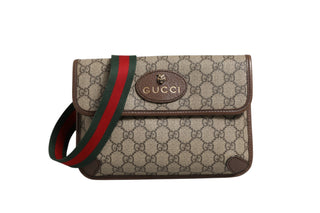 Bolso cinturón Supreme Monogram Neo Vintage Web marrón
