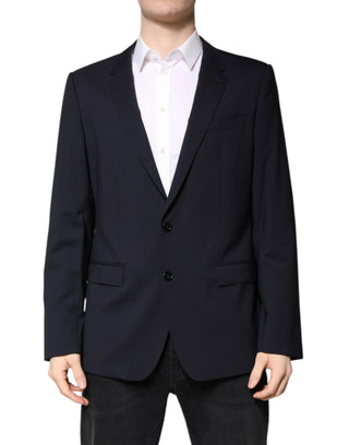 Blazer MARTINI azul oscuro de lana de un solo botón