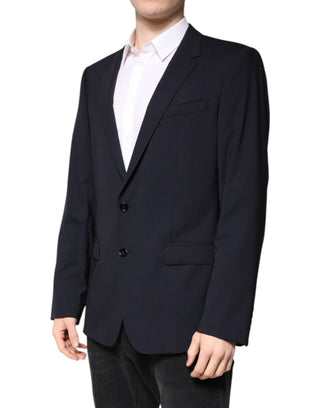 Blazer MARTINI azul oscuro de lana de un solo botón