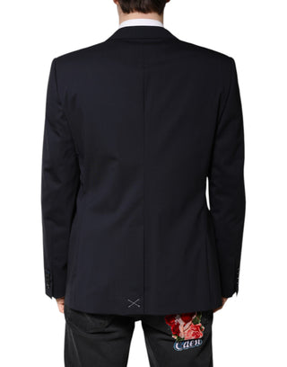 Blazer MARTINI azul oscuro de lana de un solo botón