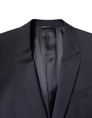 Blazer MARTINI azul oscuro de lana de un solo botón