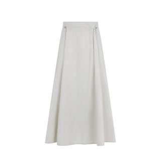 Gray Elastane Long Skirt
