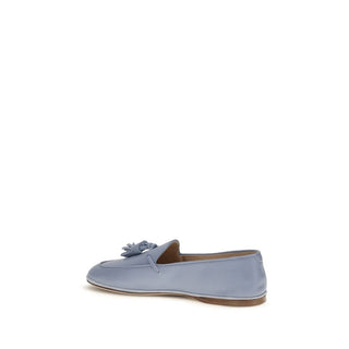 Blue Calf Leather Bos Taurus Slip-On Loafers