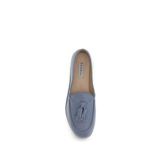 Blue Calf Leather Bos Taurus Slip-On Loafers