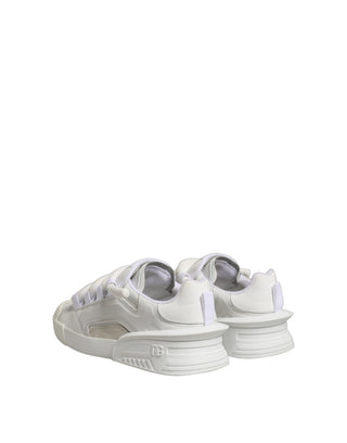 White Calfskin Leather Low Top Sneakers Shoes