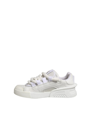 White Calfskin Leather Low Top Sneakers Shoes