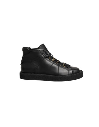 Black Leather Lace Up Men Ankle Boots Shoes