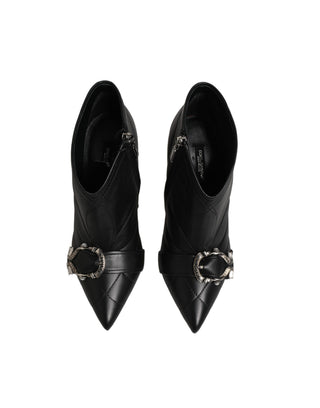 Black Devotion Quilted Buckled Boots Shoes