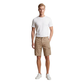 Beige Cotton Bermuda Shorts
