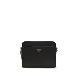 Bolso de hombro de poliamida reciclada negro