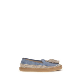 Blue Calf Leather Bos Taurus Slip-On Loafers