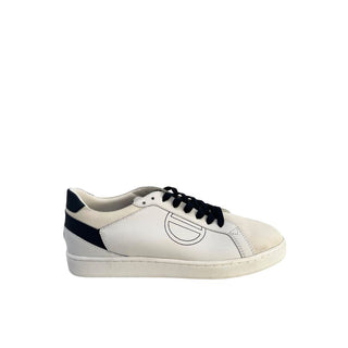 Zapatilla para hombre de cuero blanco