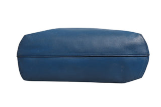 Bolso tote de cuero azul marino para compras