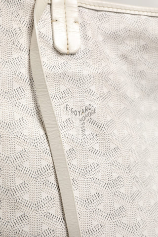 Saint Louis PM Tote Bag in Goyardine Canvas White