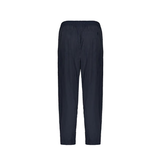 Blue Elastane Casual Pants