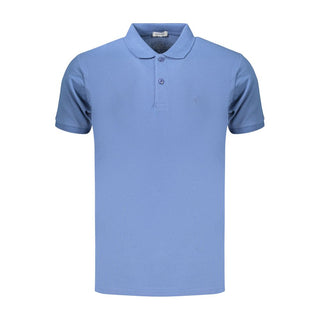 Blue Cotton Men's Polo Shirt