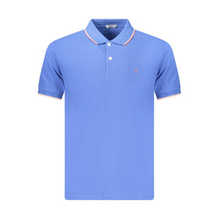 Blue Cotton Men's Polo Shirt