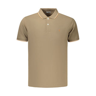 Brown Cotton Men's Polo Shirt