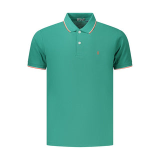 Green Cotton Men's Polo Shirt