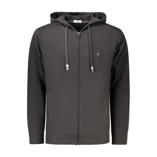 Black Cotton Mens Sweatshirt