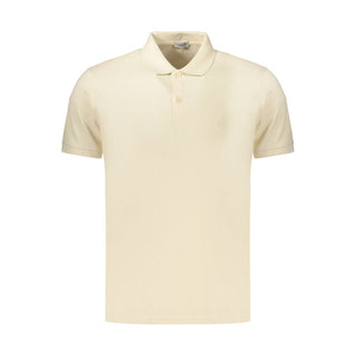 Beige Cotton Men Polo