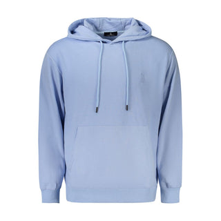 Sudadera masculina de algodón azul celeste