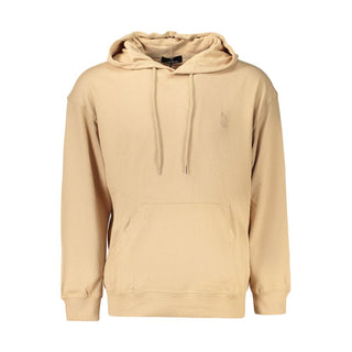 Sudadera de algodón beige para hombre