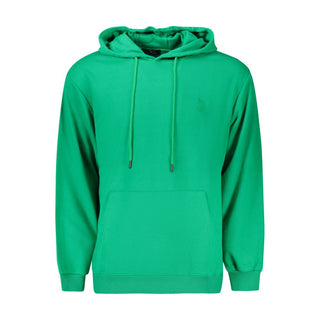 Sudadera de algodón verde para hombre