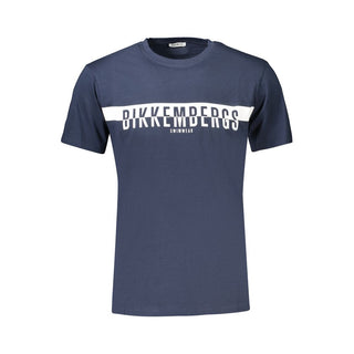 Blue Cotton Men's T-Shirt