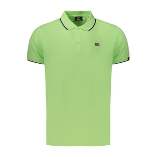 Polo verde de algodón para hombre